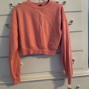 cropped pink hoodie